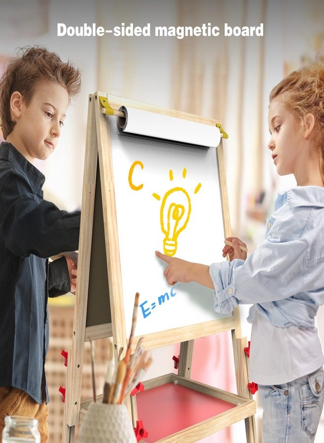 JOYOOSS Art Easel for Kids Ages 4-8 Easels for Toddlers,Toddler Art Kids Easel Adjustable Wooden Magnetic Whiteboard Chalkboard for Kid Dry Erase Board Easel for Toddlers 3-4 Years Dual-Sided Drawing - Image 4
